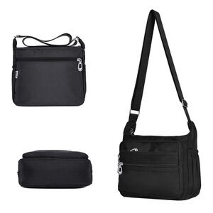 Brand New Crossbody Bag, Waterproof Nylon/Black